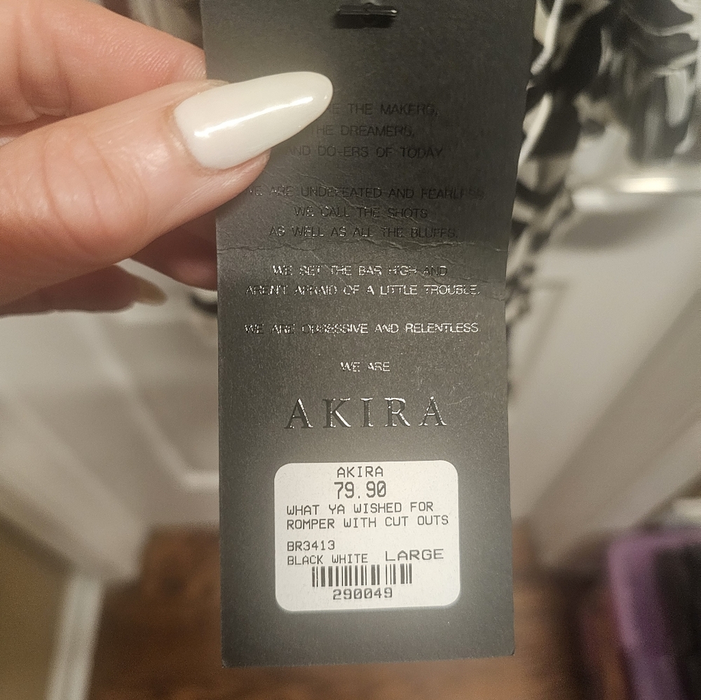AKIRA Zebra Print Long sleeve Dress